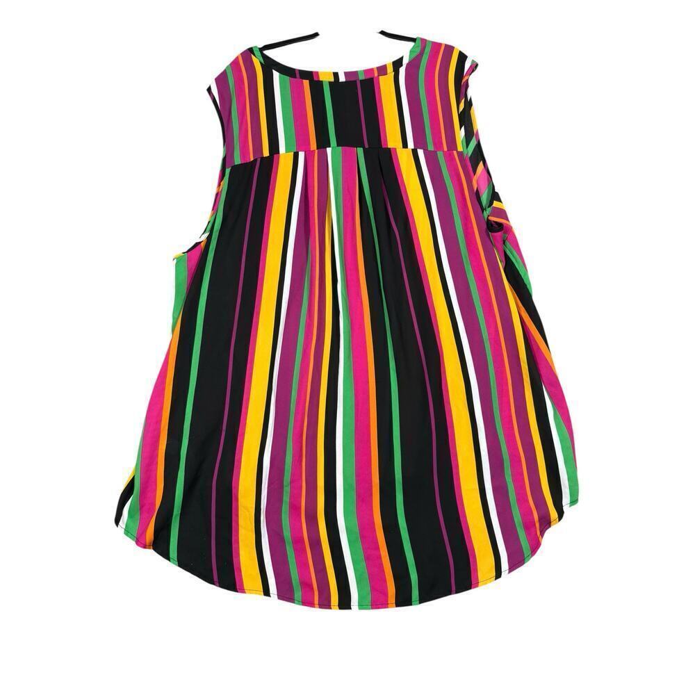 Torrid Harper Sleeveless Striped Popover Blouse - Size 5 (4X) - Picture 3 of 5